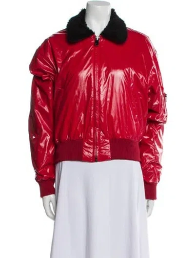 Pre-owned R13 Nylon Bomber Jacket W/ Tags In Red