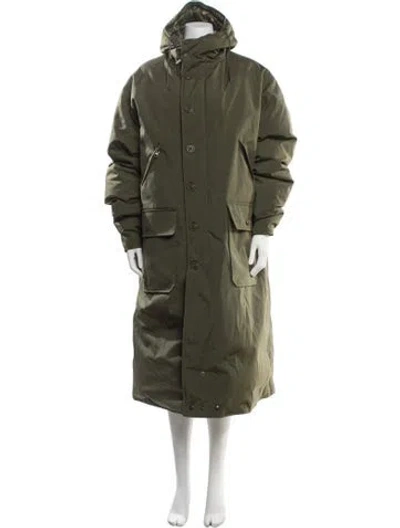 Pre-owned R13 Nylon Camouflage Print Parka In Green