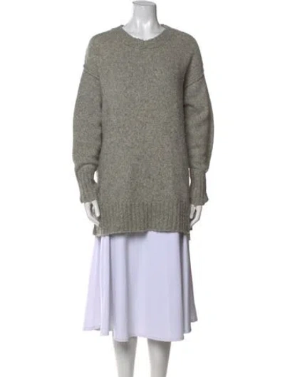 Pre-owned R13 Nylon Crew Neck Sweater In Gray