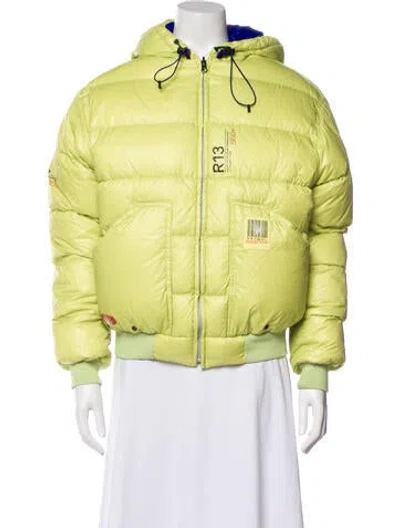 Pre-owned R13 Nylon Down Jacket In Green