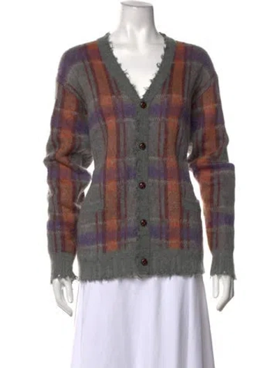 Pre-owned R13 Nylon Plaid Print Sweater In Multicolor