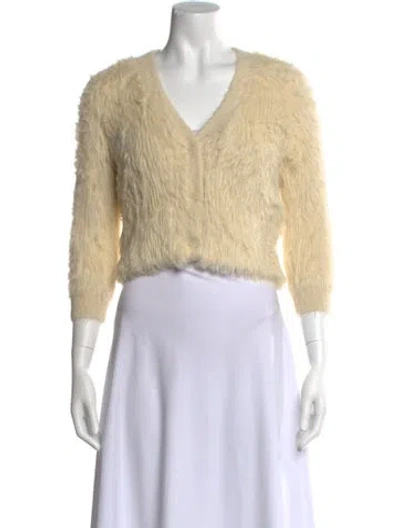 Pre-owned R13 Nylon V-neck Sweater In Neutral