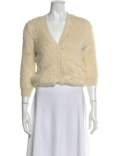 Pre-owned R13 Nylon V-neck Sweater In Neutral