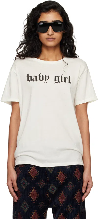 R13 Off-white 'baby Girl' T-shirt
