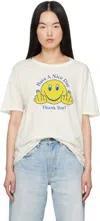 R13 Have A Nice Relaxed Day T-shirt In Ecru