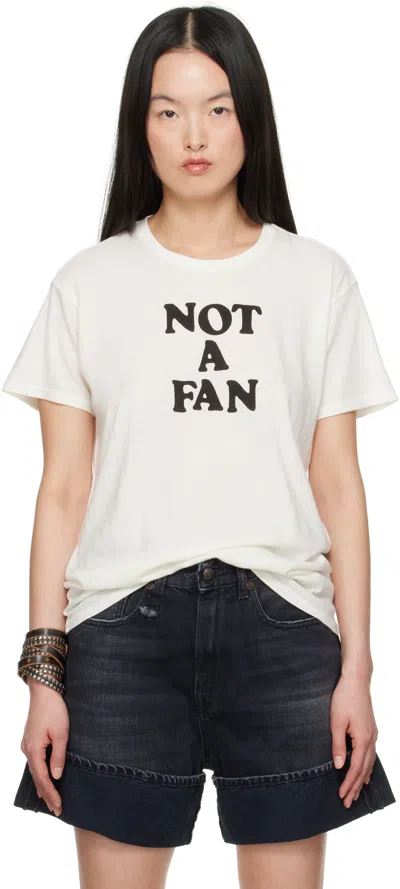 R13 OFF-WHITE 'NOT A FAN' BOY T-SHIRT