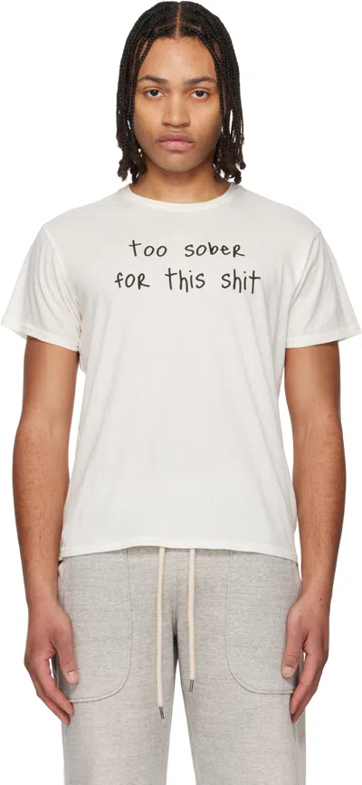 R13 Off-white 'too Sober' Boy T-shirt