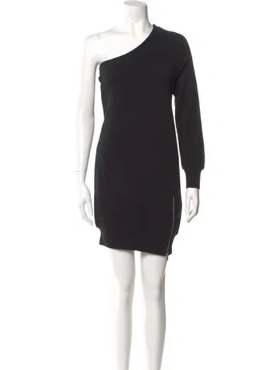 Pre-owned R13 One-shoulder Mini Dress In Black