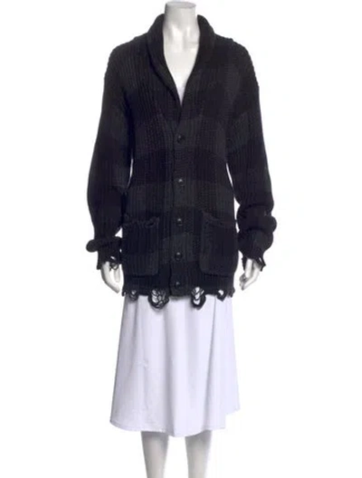 Pre-owned R13 Open Front Sweater In Black
