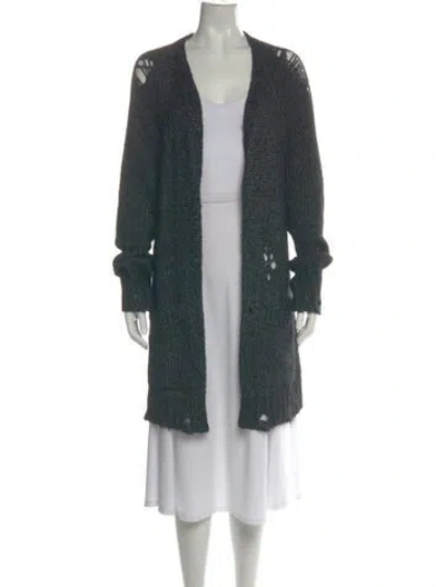 Pre-owned R13 Open Front Sweater In Green