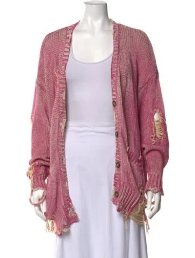 Pre-owned R13 Open Front Sweater In Pink