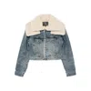 R13 Sherpa-collar Denim Jacket