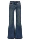 R13 Blue Overflow Boy Flare Jeans In Blue