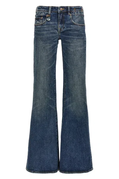 R13 'OVERFLOW BOY FLARE' JEANS