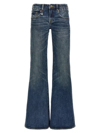 R13 R13 'OVERFLOW BOY FLARE' JEANS