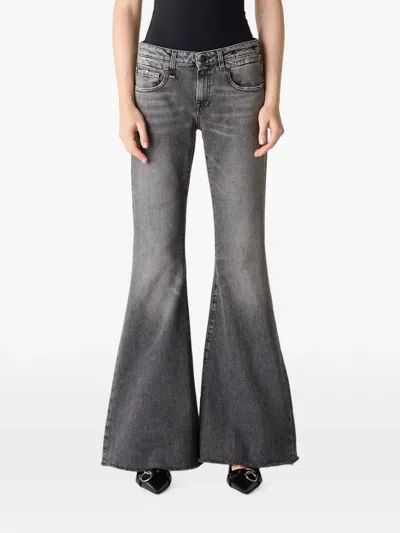 R13 Overflow Boy Flared Jeans In Gray