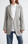 R13 Pinstripe-pattern Blazer In Gray
