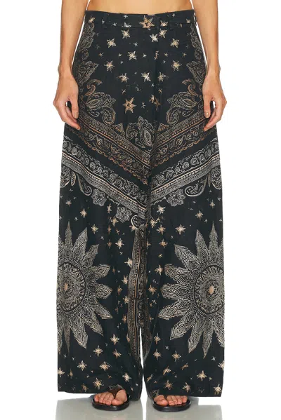 R13 Oversized Crossover Pant In Black