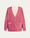 R13 Oversized Cardigan Raspberry Print In Raspberry Print
