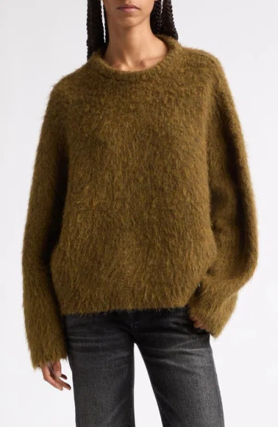 R13 Oversized Grunge Sweater In Green