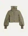 R13 Oversized Padded Flight Jacket In Green