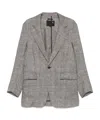 R13 Blazer Mit Prince-of-wales-karo In Black And White