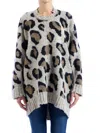 R13 Leopard Cashmere Crewneck Sweater In Multi