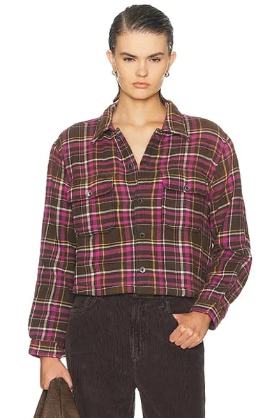 R13 Padded Cropped Jacket In Pink