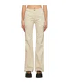 R13 Paint-splatter Flared Trousers In Nude