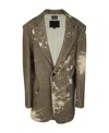 R13 Oversized Ragged Blazer In Multicolor