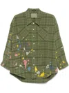 R13 Paint-splatter Shirt In Green