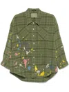 R13 Paint-splatter Shirt In Green