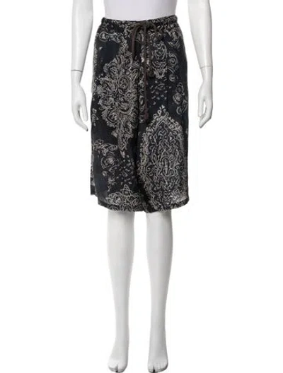 Pre-owned R13 Paisley Print Wide Leg Pants In Black