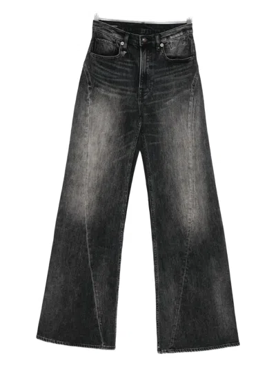 R13 Panelled Jeans In Black