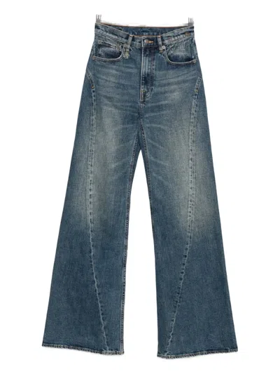R13 Panelled Jeans In Blue