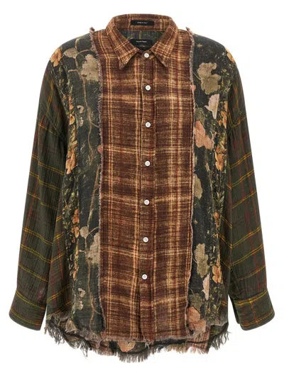 R13 Patchwork Shirt In Multi