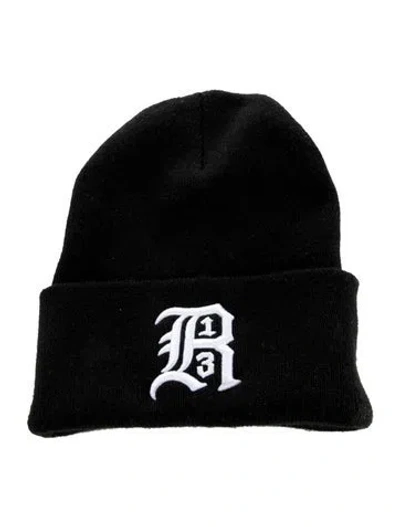 Pre-owned R13 Pattern Print Knitted Beanie In Black