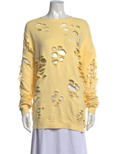 Pre-owned R13 Patterned Crew Neck Sweater In Yellow