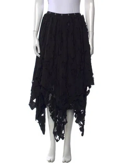 Pre-owned R13 Patterned Long Skirt In Black