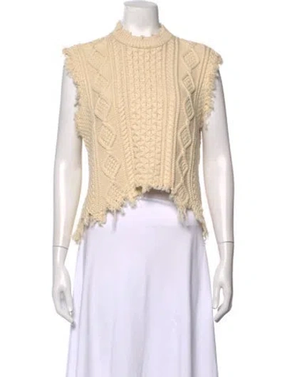 Pre-owned R13 Patterned Mock Neck Sweater In Neutrals