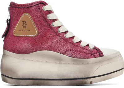 R13 Pink Kurt High Top Sneakers In Multi