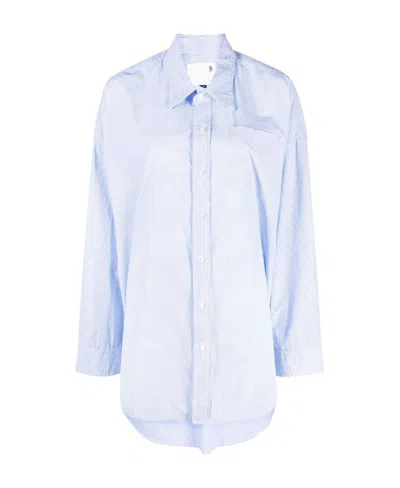 R13 Pinstripe Shirt In Black