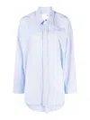 R13 Oversized Striped Cotton Oxford Shirt In Blue