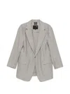 R13 Pinstripe-pattern Blazer In Gray