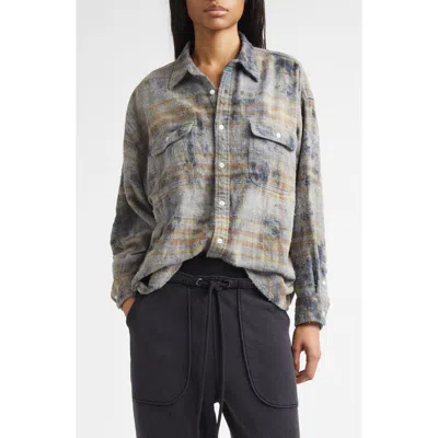 R13 Plaid Cotton Button-up Boyfriend Shirt In Multi