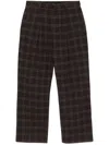 R13 Relaxed Trousers Dark Brown Plaid In Dark Brown Plaid