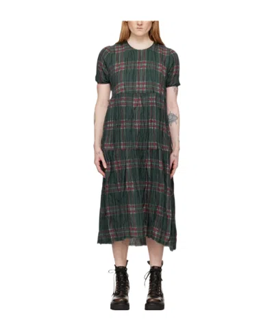 R13 Plaid Dress In Green