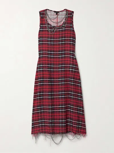 R13 Plaid Dress In Red