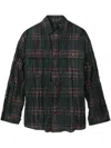 R13 Plaid Long-sleeve Shirt In Green