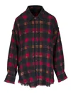 R13 Plaid Long-sleeve Shirt In Multi